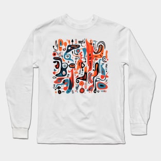 Mid Century Abstract Jazz Long Sleeve T-Shirt